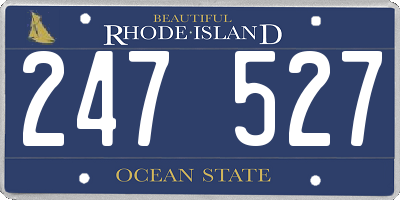 RI license plate 247527