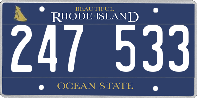 RI license plate 247533