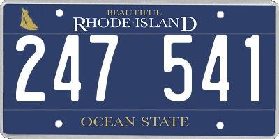 RI license plate 247541