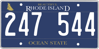 RI license plate 247544
