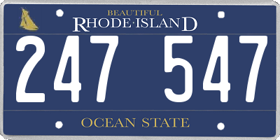 RI license plate 247547