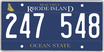 RI license plate 247548