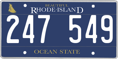 RI license plate 247549