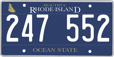 RI license plate 247552