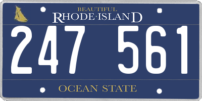 RI license plate 247561