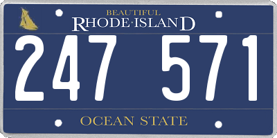 RI license plate 247571