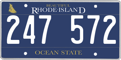 RI license plate 247572