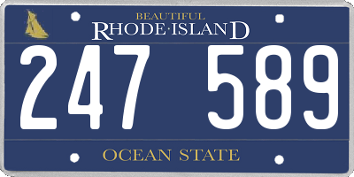 RI license plate 247589