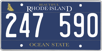 RI license plate 247590