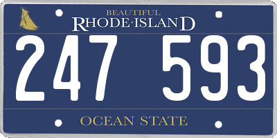 RI license plate 247593