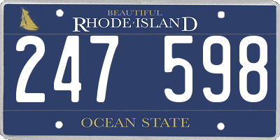 RI license plate 247598