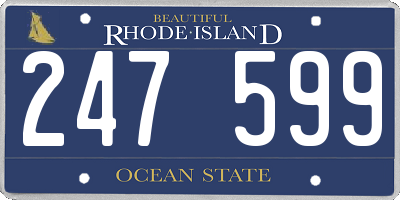 RI license plate 247599