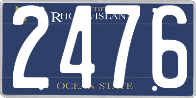 RI license plate 2476