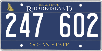 RI license plate 247602