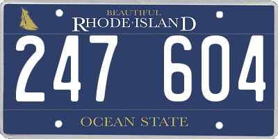 RI license plate 247604