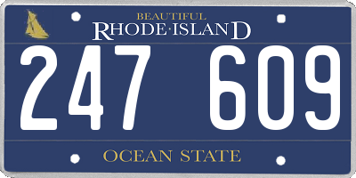 RI license plate 247609