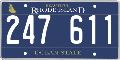 RI license plate 247611