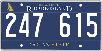 RI license plate 247615