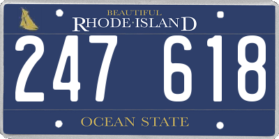RI license plate 247618