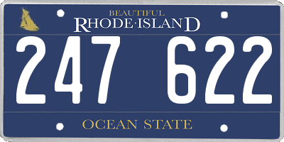 RI license plate 247622
