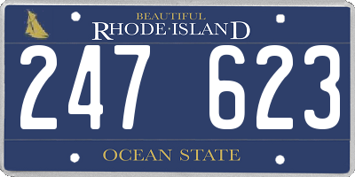 RI license plate 247623