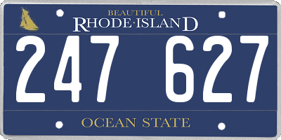 RI license plate 247627