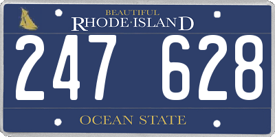 RI license plate 247628
