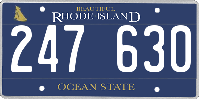 RI license plate 247630