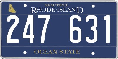 RI license plate 247631