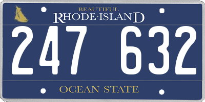RI license plate 247632