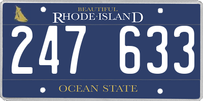 RI license plate 247633