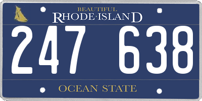 RI license plate 247638