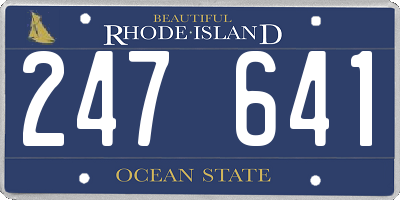 RI license plate 247641