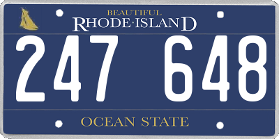RI license plate 247648
