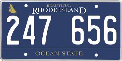RI license plate 247656