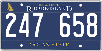 RI license plate 247658