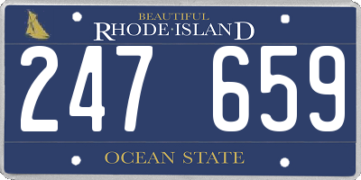 RI license plate 247659