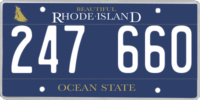 RI license plate 247660