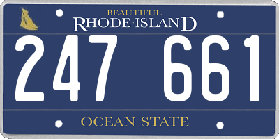 RI license plate 247661