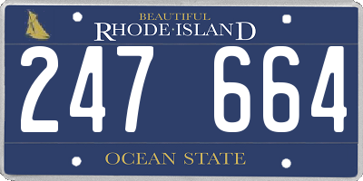 RI license plate 247664