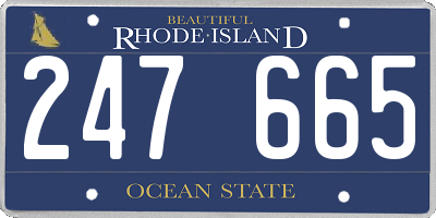 RI license plate 247665