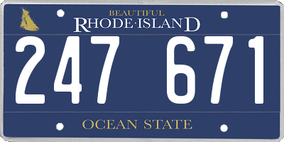 RI license plate 247671