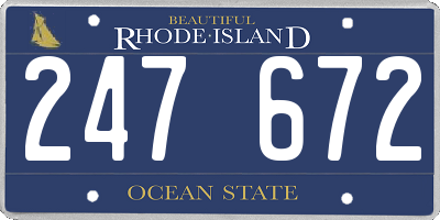 RI license plate 247672
