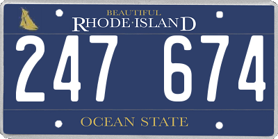 RI license plate 247674