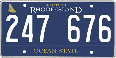 RI license plate 247676