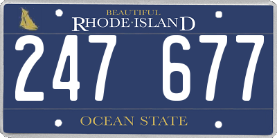 RI license plate 247677