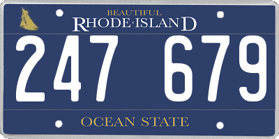 RI license plate 247679