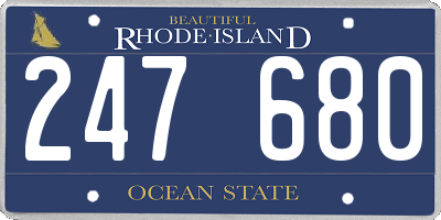 RI license plate 247680