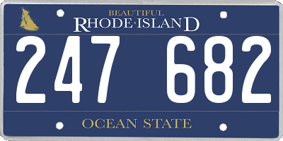 RI license plate 247682