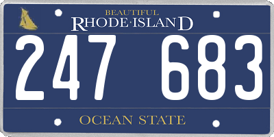 RI license plate 247683